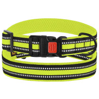 Ошейник BronzeDog Urban Mesh, для собак, нейлон и 3-D сетка, фастекс пластик, лимонный, 30-40×2 см Ошейник BronzeDog Urban Mesh, для собак, нейлон и 3-D сетка, фастекс пластик, лимонный, 30-40×2 см