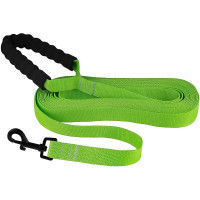 Повідець BronzeDog Active для собак, нейлоновий з м'якою ручкою, салатовий, 9 м×2.5 см Повідець BronzeDog Active для собак, нейлоновий з м'якою ручкою, салатовий, 9 м×2.5 см