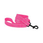 Поводок BronzeDog Active для собак, светоотражающий нейлон, розовый, 152×1.6 см