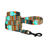 Поводок BronzeDog Tribal для собак, нейлон, принт ацтеки, 152×1.6 см Поводок BronzeDog Tribal для собак, нейлон, принт ацтеки, 152×1.6 см