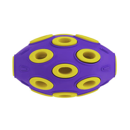 Игрушка BronzeDog Jumble airball, для собак, с ароматом ванили, фиолетово-жёлтый, 12 см