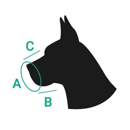 Намордник BronzeDog, для собак, дихаючий, 3D сітка, регульований, чорний, 16-19 см
