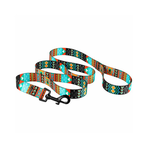 Повідець BronzeDog Tribal для собак, нейлон, принт ацтеки, 300×2.5 см