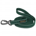 Повідець BronzeDog Cotton для собак, брезент з карабіном на замку, зелений, 200×3.2 см