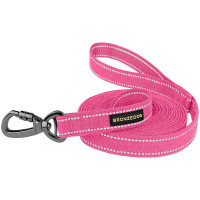 Поводок BronzeDog Cotton для собак, брезент с карабином на замке, розовый, 300×1.6 см Поводок BronzeDog Cotton для собак, брезент с карабином на замке, розовый, 300×1.6 см