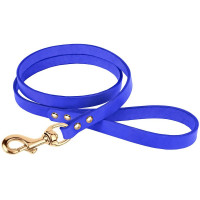 Повідець BronzeDog для собак, шкіряний, лита латунна фурнітура, фіолетовий, 122×1.6 см Повідець BronzeDog для собак, шкіряний, лита латунна фурнітура, фіолетовий, 122×1.6 см