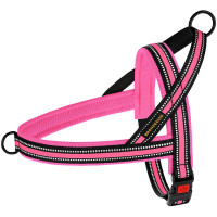 Шлея BronzeDog Mesh Скандинавская для собак, розовый, 68-82 см Шлея BronzeDog Mesh Скандинавская для собак, розовый, 68-82 см