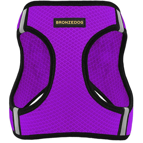 Шлея BronzeDog Mesh Vest для собак, сетчатый нейлон, фиолетовый, 24-26 см