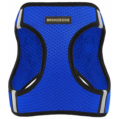 Шлея BronzeDog Mesh Vest для собак, сітчастий нейлон, синій, 20-24 см