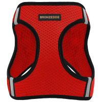 Шлея BronzeDog Mesh Vest для собак, сітчастий нейлон, червоний, 42-47 см Шлея BronzeDog Mesh Vest для собак, сітчастий нейлон, червоний, 42-47 см
