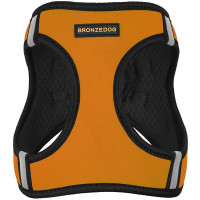 Шлея BronzeDog Sport Vest для собак из нейлона, неопрена и 3D сетки, оранжевый, 43-53 см Шлея BronzeDog Sport Vest для собак из нейлона, неопрена и 3D сетки, оранжевый, 43-53 см