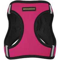 Шлея BronzeDog Sport Vest для собак з нейлону, неопрену і 3D сітки, рожевий, 43-53 см Шлея BronzeDog Sport Vest для собак з нейлону, неопрену і 3D сітки, рожевий, 43-53 см