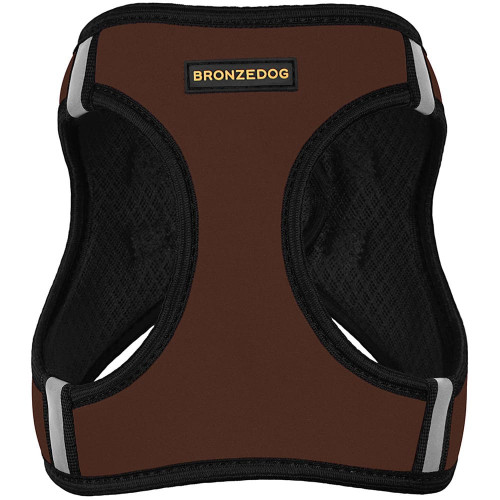 Шлея BronzeDog Sport Vest для собак из нейлона, неопрена и 3D сетки, коричневый, 29-34 см