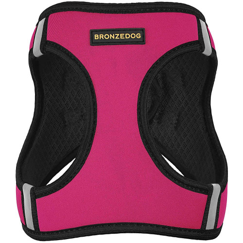 Шлея BronzeDog Sport Vest для собак з нейлону, неопрену і 3D сітки, рожевий, 26-29 см