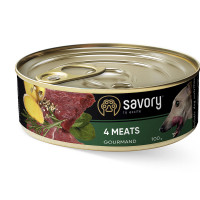 Влажный корм для взрослых собак Savory, с четырьмя видами мяса, 100 г Влажный корм для взрослых собак Savory, с четырьмя видами мяса, 100 г