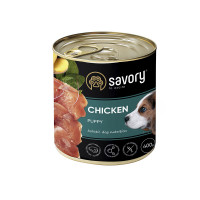 Вологий корм для цуценят Savory, з куркою, 400 г Вологий корм для цуценят Savory, з куркою, 400 г