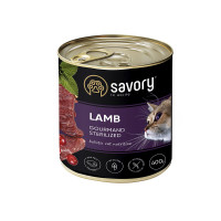 Вологий корм для стерилізованих котів Savory, з ягням, 400 г Вологий корм для стерилізованих котів Savory, з ягням, 400 г