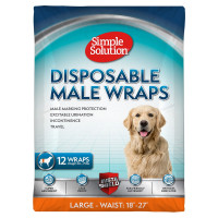 Гігієнічний пояс Simple Solution Disposable Male Wrap Large для псів, 46-69 см, 22-34 кг, 12 шт Гігієнічний пояс Simple Solution Disposable Male Wrap Large для псів, 46-69 см, 22-34 кг, 12 шт