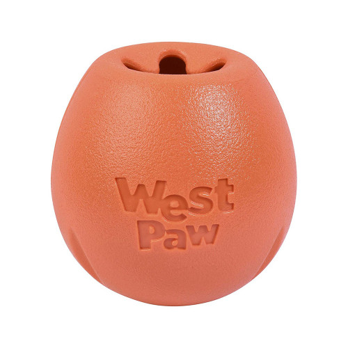 Іграшка для собак West Paw Rumbl Large Melon, для ласощів, помаранчева, 10 см