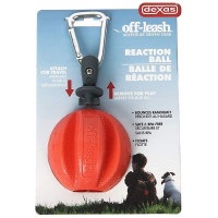 Іграшка DEXAS Off Leash Reaction Ball М'яч з карабіном, для собак, помаранчева Іграшка DEXAS Off Leash Reaction Ball М'яч з карабіном, для собак, помаранчева