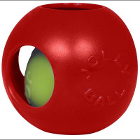 Іграшка Jolly Pets Teaser Ball м'яч подвійний, мала, для собак до 9 кг, червона, 10 см Іграшка Jolly Pets Teaser Ball м'яч подвійний, мала, для собак до 9 кг, червона, 10 см