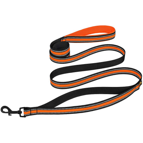 Повідець BronzeDog Mesh для собак, сітчастий нейлон, помаранчевий, 200×2.5 см