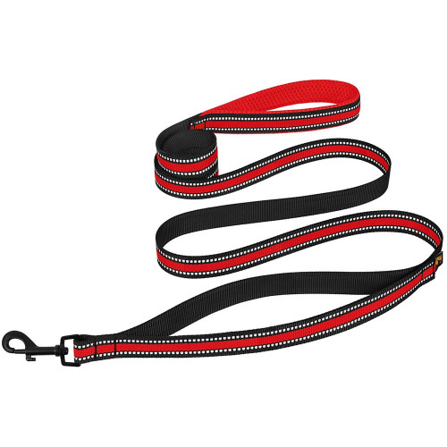 Повідець BronzeDog Mesh для собак, сітчастий нейлон, червоний, 200×2.5 см