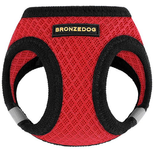 Шлея BronzeDog Mesh Vest для собак, сітчастий нейлон, червоний, 26-29 см