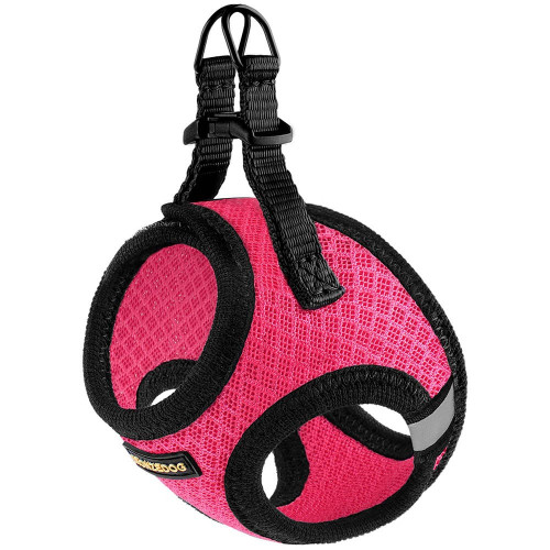 Шлея BronzeDog Mesh Vest для собак, сітчастий нейлон, рожевий, 24-26 см