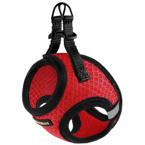 Шлея BronzeDog Mesh Vest для собак, сітчастий нейлон, червоний, 20-24 см