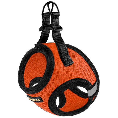 Шлея BronzeDog Mesh Vest для собак, сітчастий нейлон, помаранчевий, 43-53 см