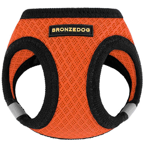 Шлея BronzeDog Mesh Vest для собак, сітчастий нейлон, помаранчевий, 43-53 см