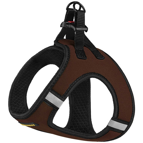 Шлея BronzeDog Sport Vest для собак из нейлона, неопрена и 3D сетки, коричневый, 29-34 см