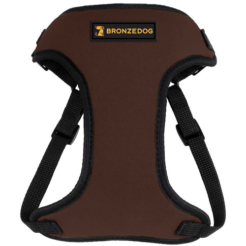 Шлея BronzeDog Sport для собак из неопрена, коричневый, 40-46 см