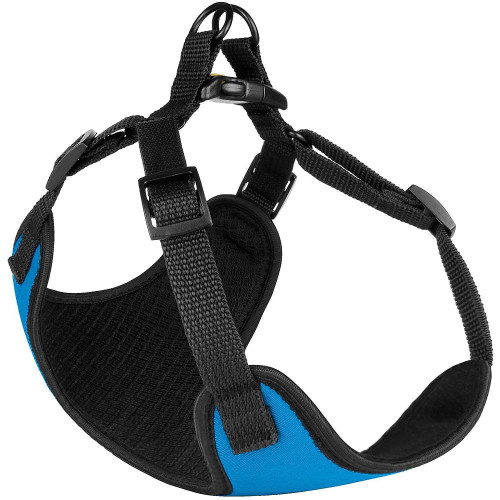 Шлея BronzeDog Sport для собак из неопрена, голубой, 40-46 см
