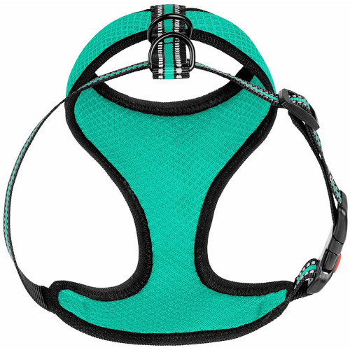 Шлея BronzeDog Mesh для собак дрібних порід, сітчастий нейлон, ментоловий, 40-46 см