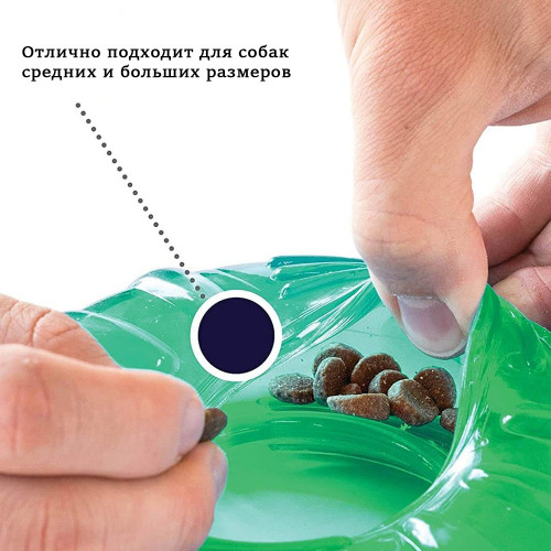Игрушка для собак Petstages Orka Колесо, зелёная, 15.2×15.2×5 см