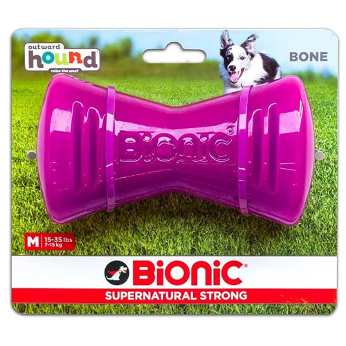 Іграшка Bionic Bone кістка середня, для собак 7-14 кг, фіолетова, 12×6.6×5.3 см