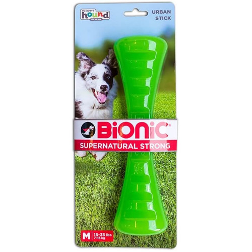 Іграшка Bionic Opaque Stick гантель середня, для собак 7-16 кг, зелена, 22×6.1×4.8 см