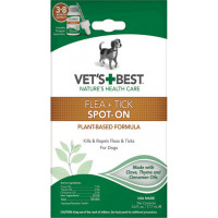 Краплі VET`S BEST Flea&Tick Spot On від бліх і кліщів для собак, 17.7 мл Краплі VET`S BEST Flea&Tick Spot On від бліх і кліщів для собак, 17.7 мл