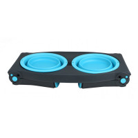 Миска Dexas Adjustable Height Pet Feeder подвійна, з регульованими ніжками, блакитна, 960 мл Миска Dexas Adjustable Height Pet Feeder подвійна, з регульованими ніжками, блакитна, 960 мл