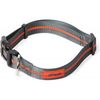 Ошейник DEXAS Off Leash для собак, нейлон, большой, 2.5 см/45.7-66 см, серый-оранжевый Ошейник DEXAS Off Leash для собак, нейлон, большой, 2.5 см/45.7-66 см, серый-оранжевый