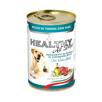Консерва Healthy All Days, паштет зі шматочками, тунець з рисом, для собак 400 г Консерва Healthy All Days, паштет зі шматочками, тунець з рисом, для собак 400 г