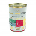 Консерва Healthy Fish монопротеінова, паштет з лососем та рисом, для собак, 400 г