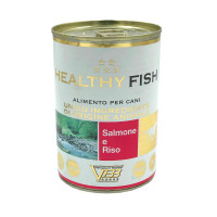 Консерва Healthy Fish монопротеінова, паштет з лососем та рисом, для собак, 400 г Консерва Healthy Fish монопротеінова, паштет з лососем та рисом, для собак, 400 г