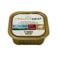 Консерва Healthy Meat монопротеінова, паштет з телятиною та зеленою квасолею, для собак, 150 г Консерва Healthy Meat монопротеінова, паштет з телятиною та зеленою квасолею, для собак, 150 г