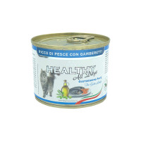 Консерва Healthy All Days монопротеінова, паштет з рибою та креветками, для котів, 200 г Консерва Healthy All Days монопротеінова, паштет з рибою та креветками, для котів, 200 г