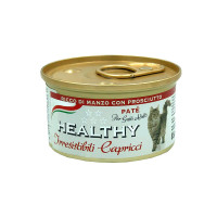 Консерва Healthy Irresistibili Capricci для требовательных кошек, паштет с говядиной и ветчиной, 85 г Консерва Healthy Irresistibili Capricci для требовательных кошек, паштет с говядиной и ветчиной, 85 г
