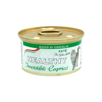 Консерва Healthy Irresistibili Capricci для вбагливих котів, паштет з кролятиною, 85 г Консерва Healthy Irresistibili Capricci для вбагливих котів, паштет з кролятиною, 85 г