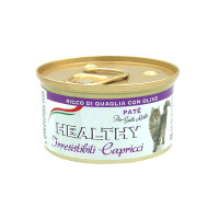 Консерва Healthy Irresistibili Capricci для вбагливих котів, паштет з перепілкою та оливками, 85 г Консерва Healthy Irresistibili Capricci для вбагливих котів, паштет з перепілкою та оливками, 85 г
